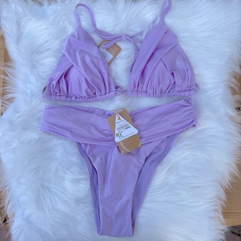 Berlook Purple Ruched Bikini Set - Picture 13 of 13